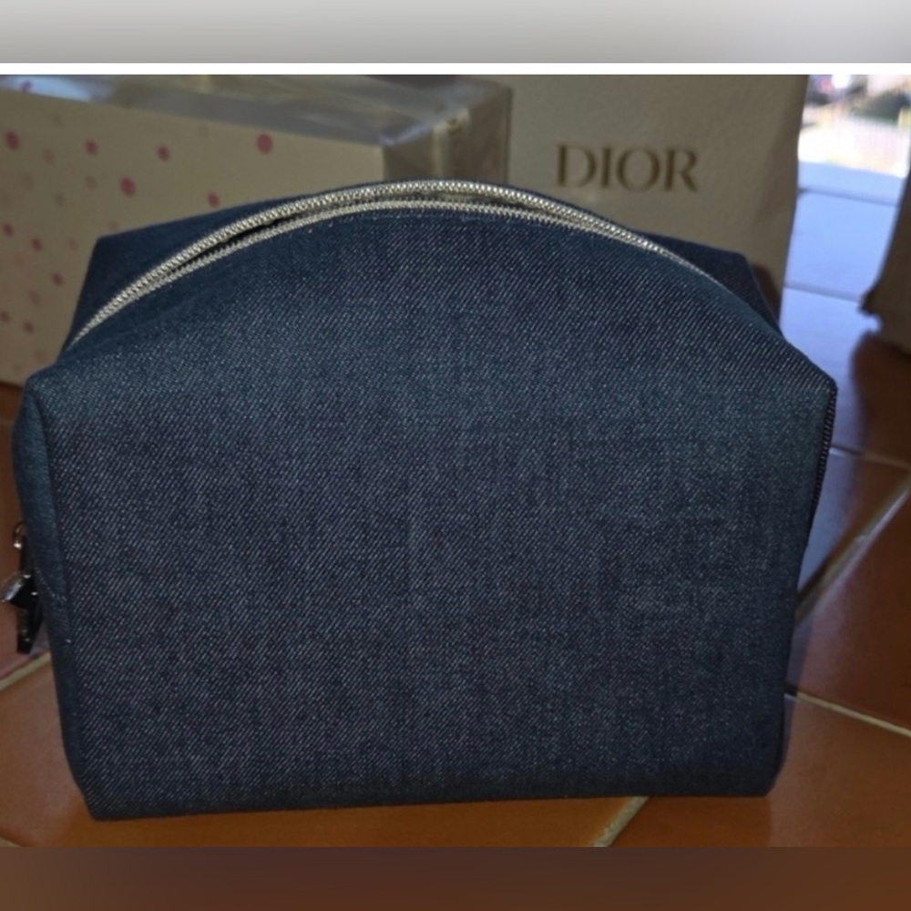 Dior Blue Denim Cosmetic Bag - Picture 4 of 8